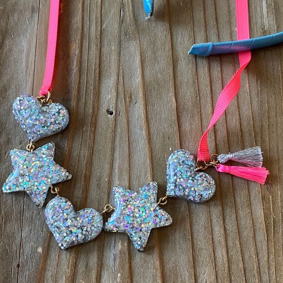 Sparkly Star Necklace and Party Hat Headband - Picture 3 of 7